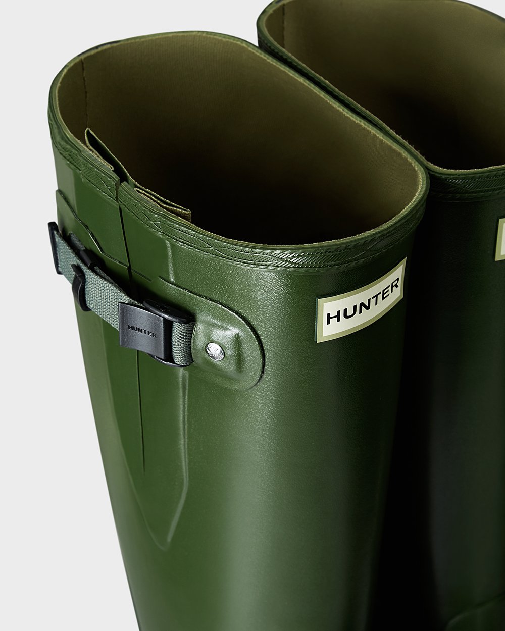 Hunter Hombre Norris Field Side Adjustable - Botas de Lluvia Verde - 985-ZDREVW